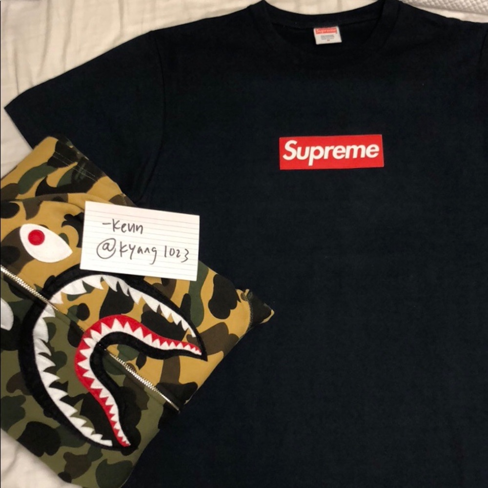 (used) Supreme 20th Anniversary Black Box-Logo Tee